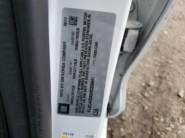 Photo 10 from auction – 2017 CHEVROLET SPARK LS with VIN KL8CA6SA0HC838941