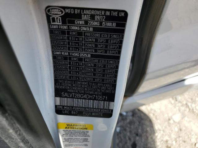 Photo 14 from auction – 2013 LAND ROVER RANGE ROVE with VIN SALVT2BG4DH710571