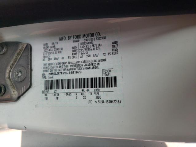 Photo 14 from auction – 2020 FORD TRANSIT CO with VIN NM0LS7F28L1451679