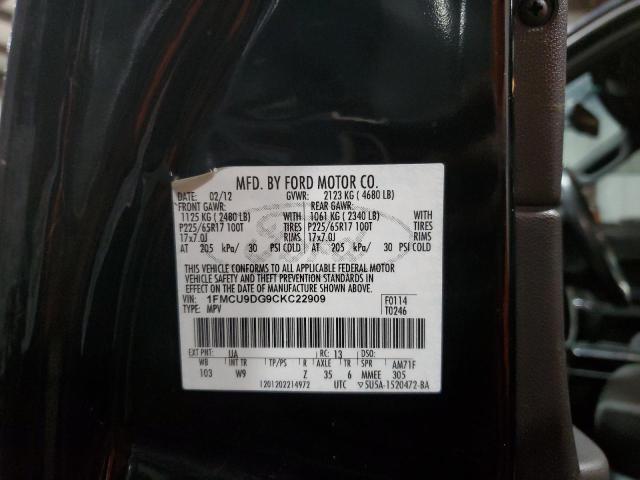 Photo 14 from auction – 2012 FORD ESCAPE XLT with VIN 1FMCU9DG9CKC22909