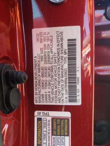 Photo 14 from auction – 2022 HONDA CR-V EXL with VIN 5J6RT6H86NL035623