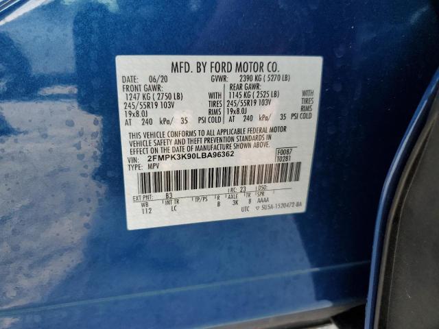 Photo 14 from auction – 2020 FORD EDGE TITAN with VIN 2FMPK3K90LBA96362