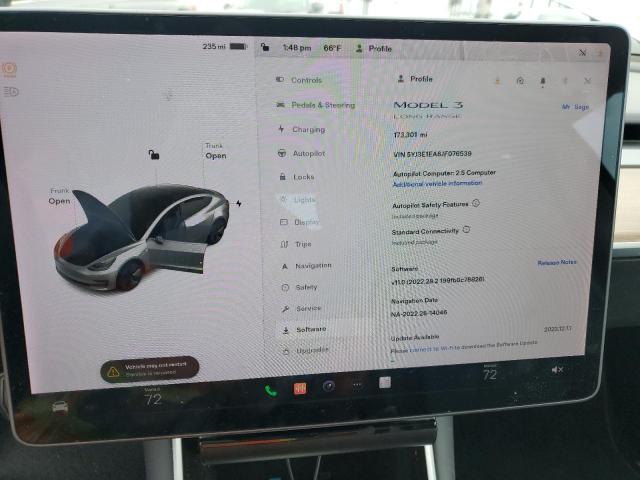Photo 9 from auction – 2018 TESLA MODEL 3 with VIN 5YJ3E1EA6JF076539