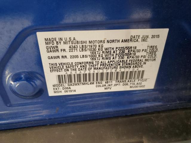 Photo 14 from auction – 2015 MITSUBISHI OUTLANDER with VIN 4A4AP3AU3FE041794