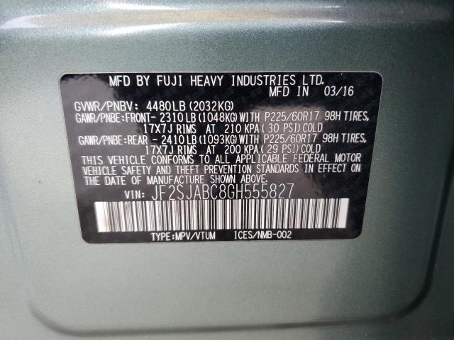 Photo 14 from auction – 2016 SUBARU FORESTER 2 with VIN JF2SJABC8GH555827