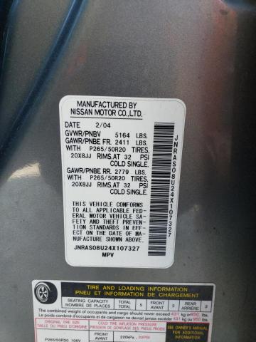Photo 14 from auction – 2004 INFINITI FX35 with VIN JNRAS08U24X107327