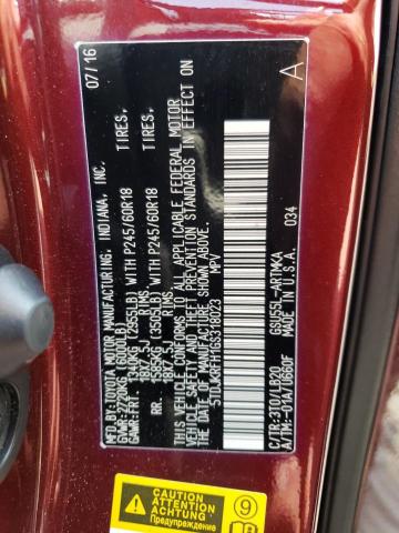 Photo 14 from auction – 2016 TOYOTA HIGHLANDER with VIN 5TDJKRFH1GS318023