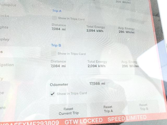 Photo 9 from auction – 2021 TESLA MODEL Y with VIN 5YJYGAEEXMF293809
