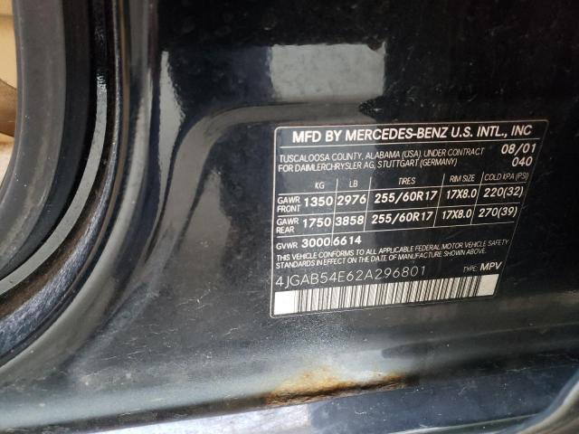 Photo 14 from auction – 2002 MERCEDES-BENZ ML 320 with VIN 4JGAB54E62A296801