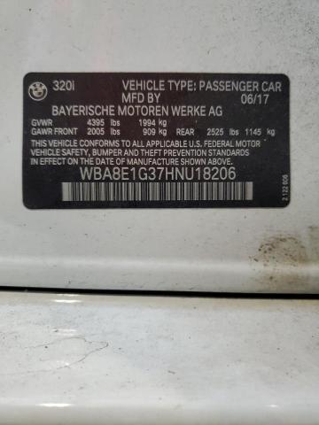 Photo 10 from auction – 2017 BMW 320 I with VIN WBA8E1G37HNU18206