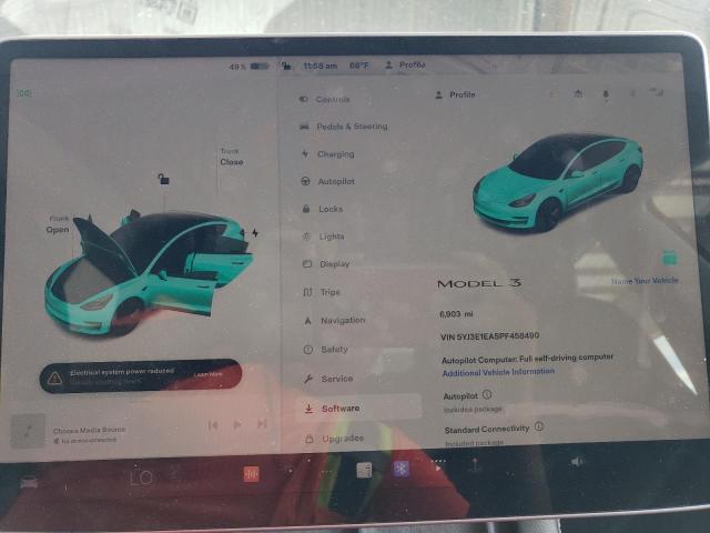 Photo 9 from auction – 2023 TESLA MODEL 3 with VIN 5YJ3E1EA5PF458490