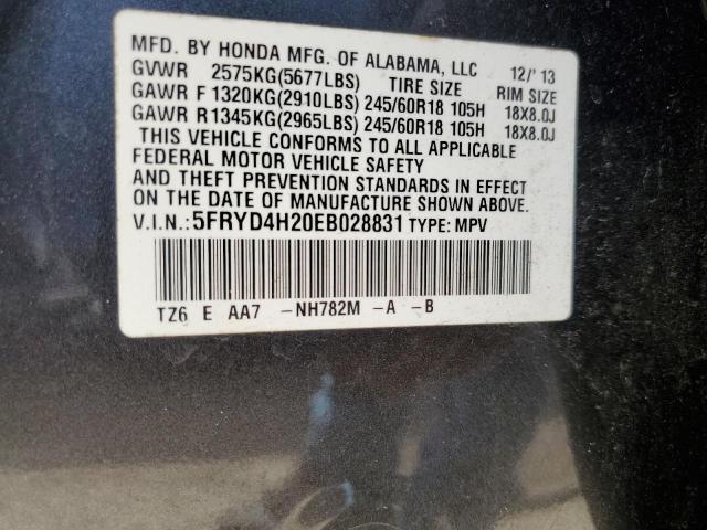 Photo 14 from auction – 2014 ACURA MDX with VIN 5FRYD4H20EB028831