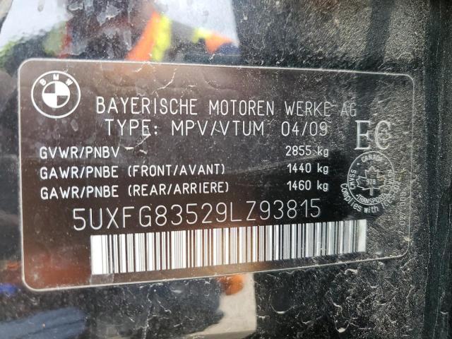 Photo 14 from auction – 2009 BMW X6 with VIN 5UXFG83529LZ93815