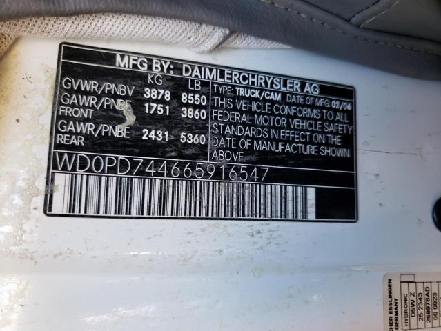 Photo 10 from auction – 2006 DODGE SPRINTER 2 with VIN WD0PD744665916547