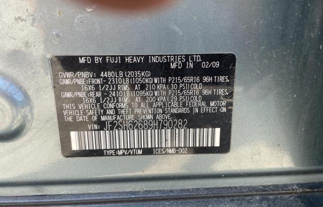 Photo 10 from auction – 2009 SUBARU FORESTER X with VIN JF2SH62689H790282