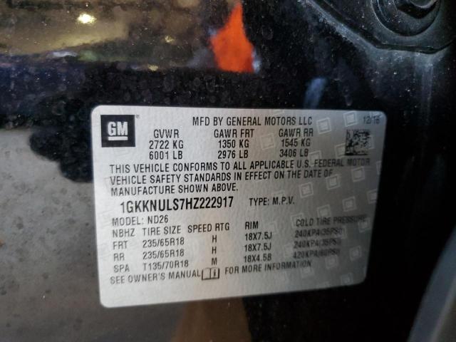 Photo 14 from auction – 2017 GMC ACADIA SLT with VIN 1GKKNULS7HZ222917