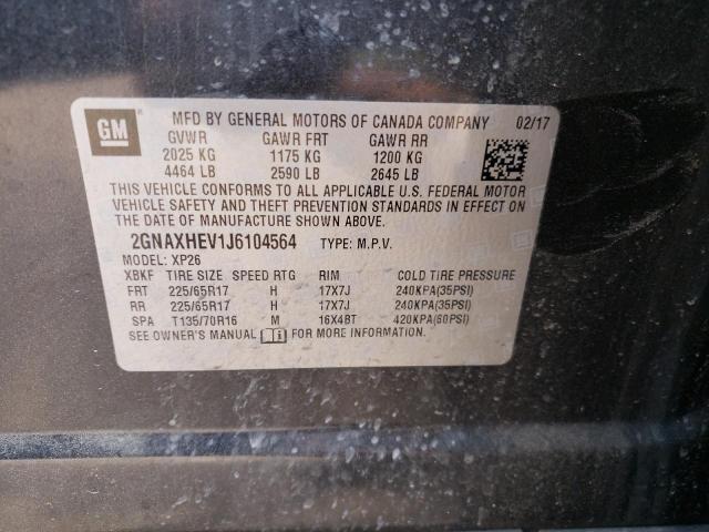 Photo 14 from auction – 2018 CHEVROLET EQUINOX LS with VIN 2GNAXHEV1J6104564