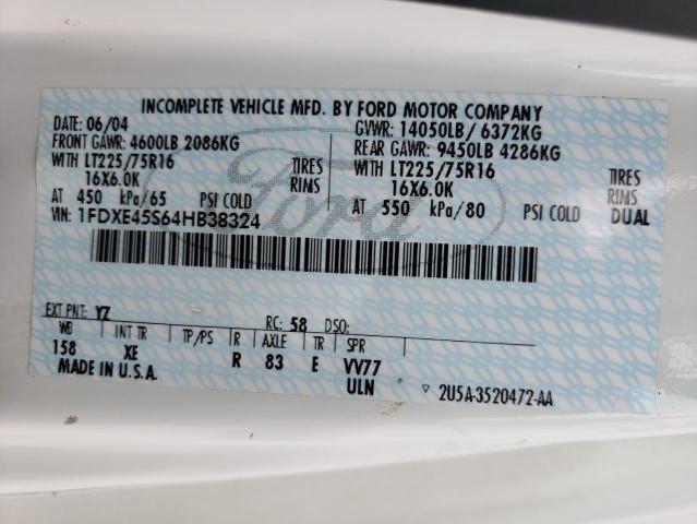 Photo 10 from auction – 2004 FORD ECONOLINE with VIN 1FDXE45S64HB38324