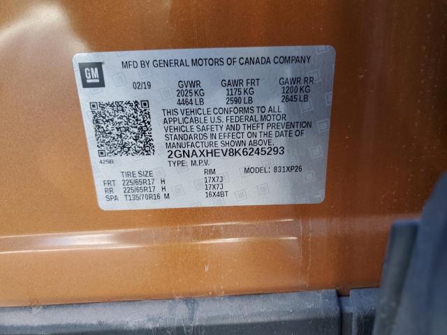 Photo 14 from auction – 2019 CHEVROLET EQUINOX LS with VIN 2GNAXHEV8K6245293