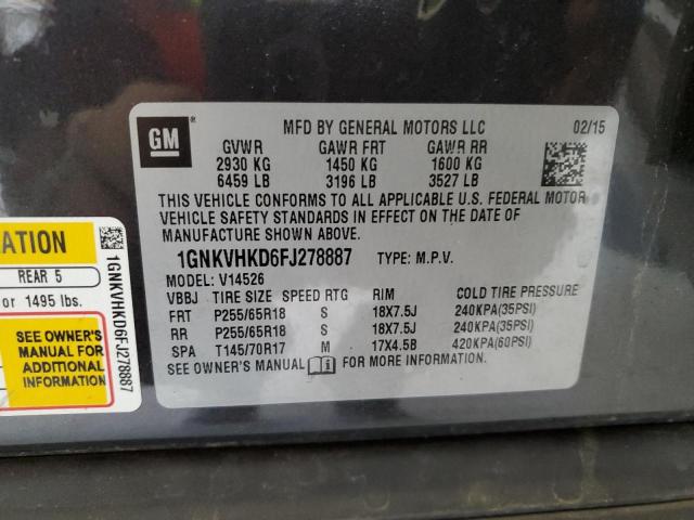Photo 14 from auction – 2015 CHEVROLET TRAVERSE L with VIN 1GNKVHKD6FJ278887