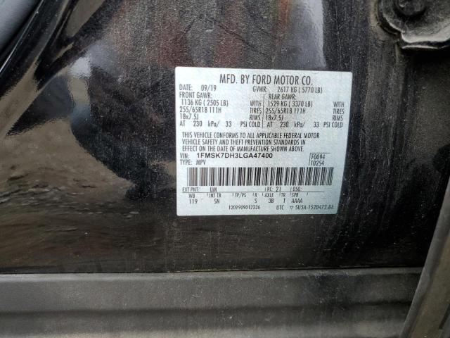 Photo 14 from auction – 2020 FORD EXPLORER X with VIN 1FMSK7DH3LGA47400