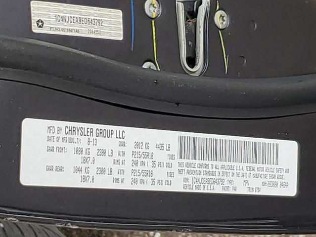Photo 14 from auction – 2014 JEEP COMPASS LA with VIN 1C4NJCEA9ED643792
