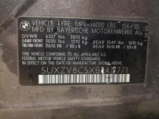 Photo 14 from auction – 2011 BMW X5 XDRIVE5 with VIN 5UXZV8C5XBL417771