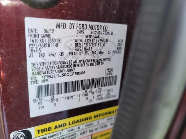 Photo 10 from auction – 2012 FORD EXPEDITION with VIN 1FMJU1J50CEF58586