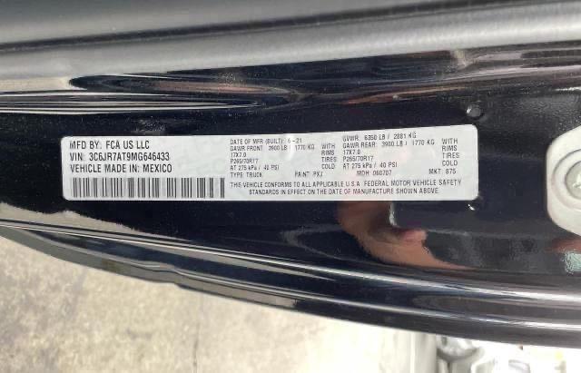 Photo 10 from auction – 2021 RAM 1500 CLASS with VIN 3C6JR7AT9MG646433