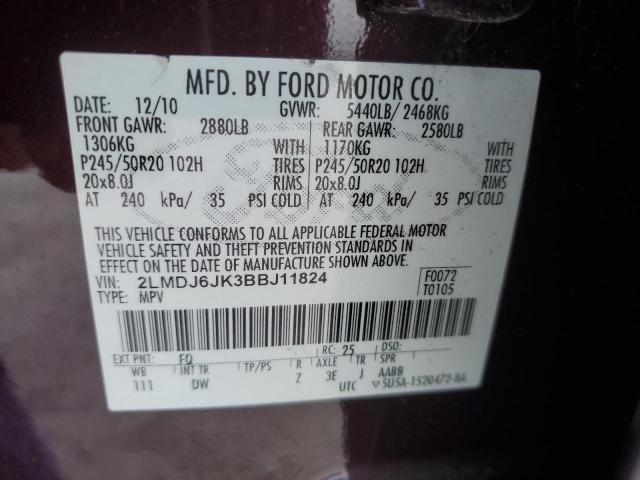 Photo 14 from auction – 2011 LINCOLN MKX with VIN 2LMDJ6JK3BBJ11824