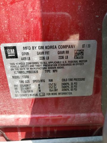 Photo 14 from auction – 2021 CHEVROLET TRAILBLAZE with VIN KL79MRSL2MB033628