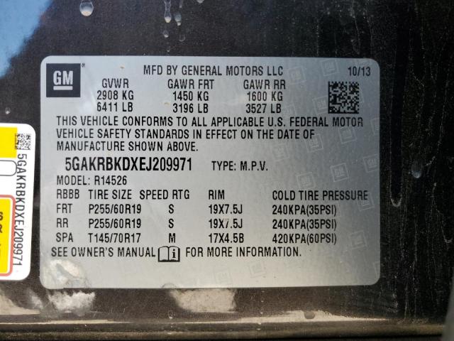 Photo 14 from auction – 2014 BUICK ENCLAVE with VIN 5GAKRBKDXEJ209971