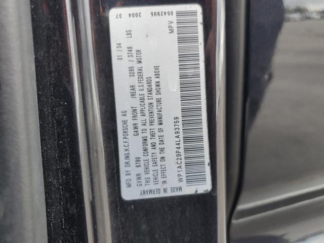 Photo 14 from auction – 2004 PORSCHE CAYENNE TU with VIN WP1AC29P44LA93759