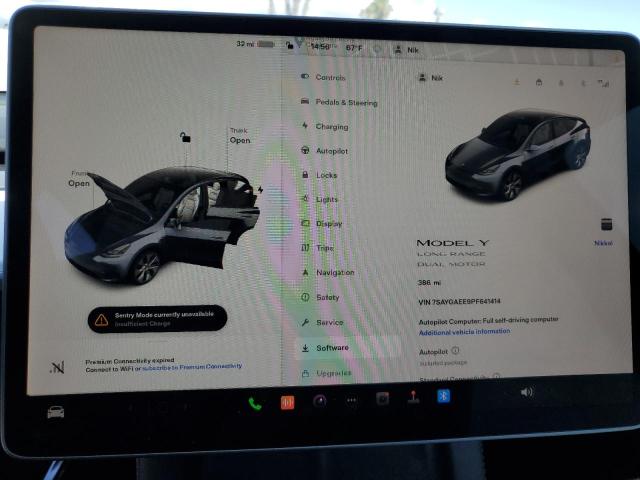 Photo 9 from auction – 2023 TESLA MODEL Y with VIN 7SAYGAEE9PF641414