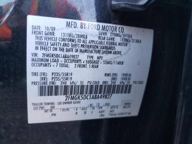Photo 14 from auction – 2010 FORD FLEX LIMIT with VIN 2FMGK5DC1ABA49827