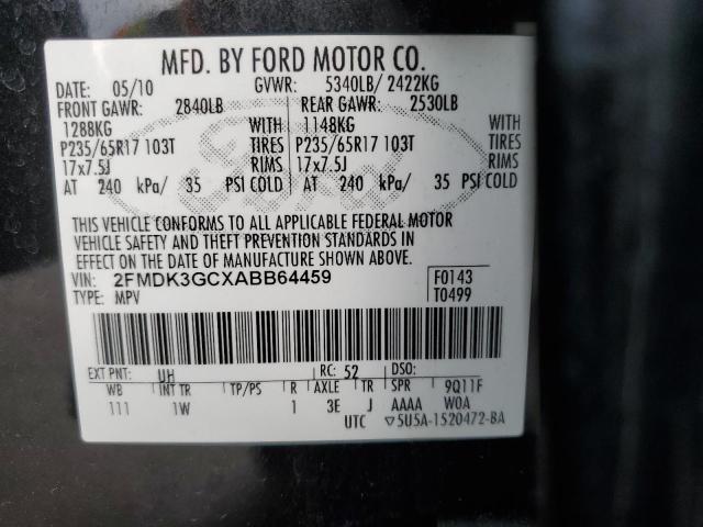 Photo 14 from auction – 2010 FORD EDGE SE with VIN 2FMDK3GCXABB64459