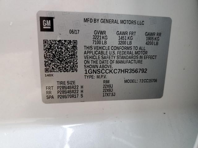 Photo 14 from auction – 2017 CHEVROLET TAHOE C150 with VIN 1GNSCCKC7HR356792