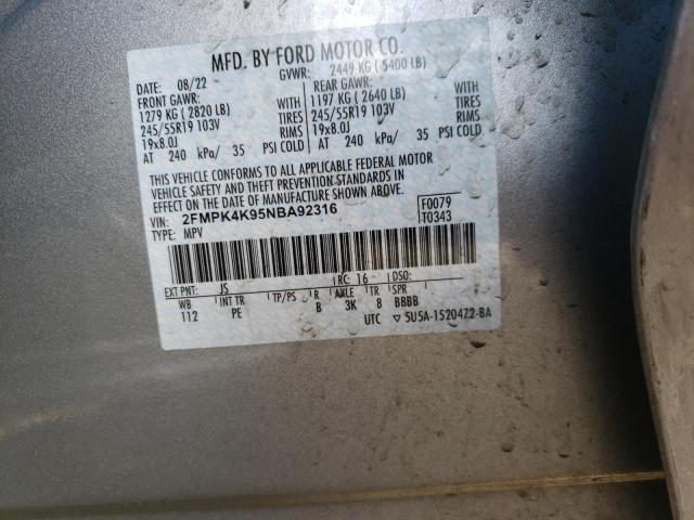 Photo 14 from auction – 2022 FORD EDGE TITAN with VIN 2FMPK4K95NBA92316