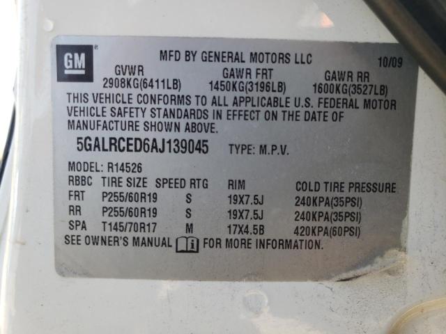 Photo 14 from auction – 2010 BUICK ENCLAVE CX with VIN 5GALRCED6AJ139045