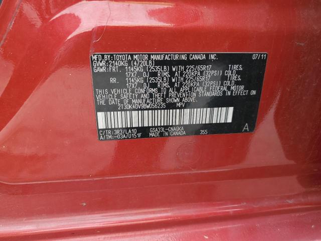 Photo 14 from auction – 2011 TOYOTA RAV4 LIMIT with VIN 2T3DK4DV9BW056235