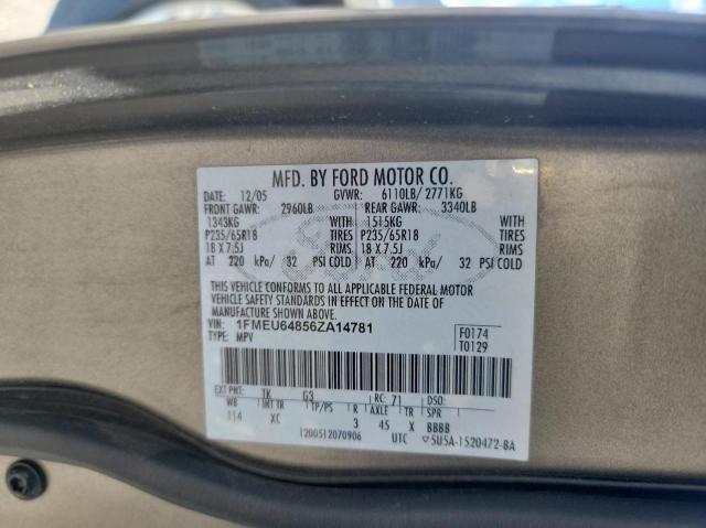 Photo 10 from auction – 2006 FORD EXPLORER E with VIN 1FMEU64856ZA14781