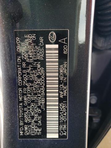 Photo 14 from auction – 2010 LEXUS HS 250H with VIN JTHBB1BA8A2006289