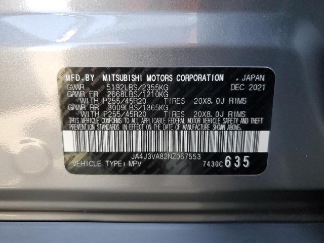 Photo 14 from auction – 2022 MITSUBISHI OUTLANDER with VIN JA4J3VA82NZ057553