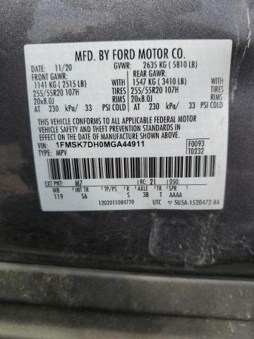 Photo 14 from auction – 2021 FORD EXPLORER X with VIN 1FMSK7DH0MGA44911