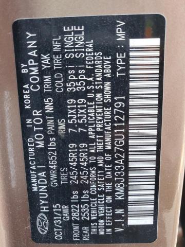 Photo 14 from auction – 2016 HYUNDAI TUCSON LIM with VIN KM8J33A27GU112791