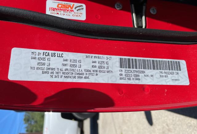 Photo 10 from auction – 2017 DODGE CHARGER SR with VIN 2C3CDXL97HH592884