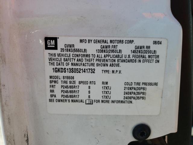 Photo 14 from auction – 2005 GMC ENVOY with VIN 1GKDS13S052141732