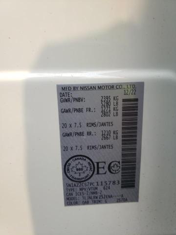 Photo 14 from auction – 2023 NISSAN MURANO SL with VIN 5N1AZ2CS7PC115783