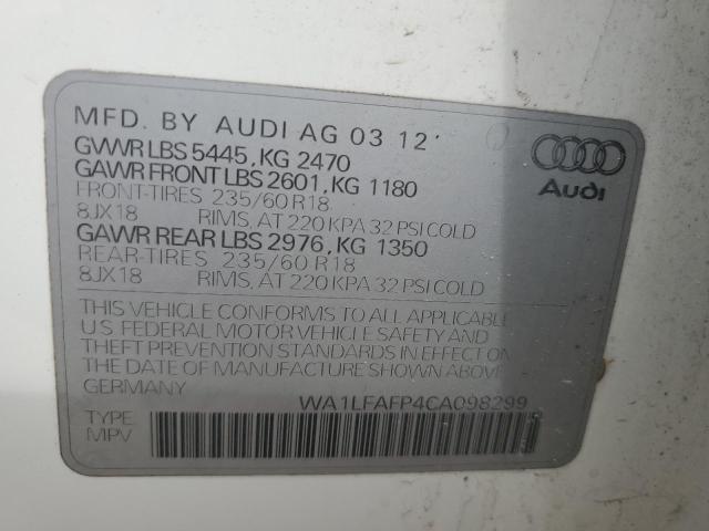 Foto 14 de la subasta – 2012 AUDI Q5 PREMIUM con VIN WA1LFAFP4CA098299
