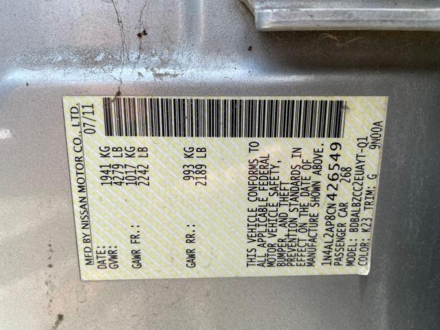 Photo 10 from auction – 2012 NISSAN ALTIMA BAS with VIN 1N4AL2AP8CN426549